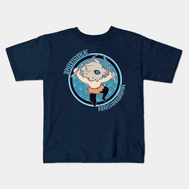 DEMON SLAYER (KIMETSU NO YAIBA): INOSUKE CIRCLE Kids T-Shirt by FunGangStore